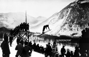Les Jeux Olympiques de Chamonix en France, le saut en ski 1924.