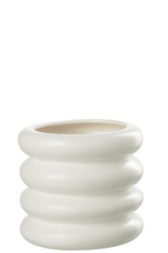 Cache-pot Bouées Porcelaine Blanc Small