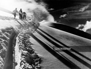 Sur les pentes vierges de l'Oberiberg, 1950.