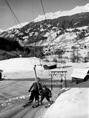 Les joies des sports d'hiver en Suisse, 1954.