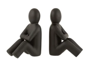 S/2 Serre Livres P'tit Maurice Resine Noir