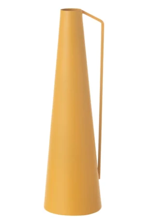 Vase Rond Acier Ocre Large