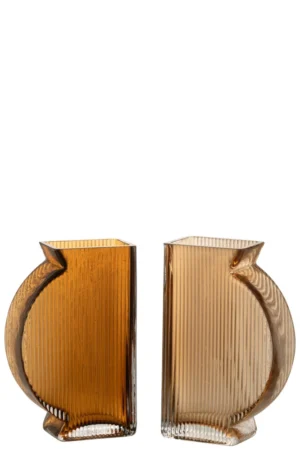 Vase Nino Verre Brun Small