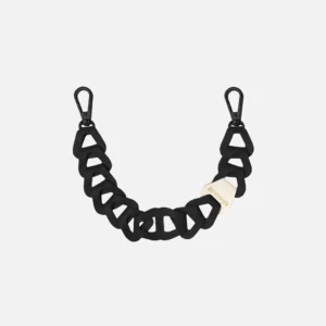 Mel cuir court - fait main noir