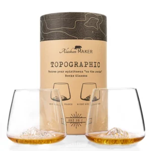 Set de 2 verres Topographic : Everest & Mont Blanc