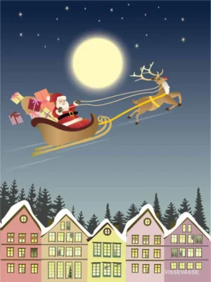 SANTA & RUDOLPH - carte de voeux