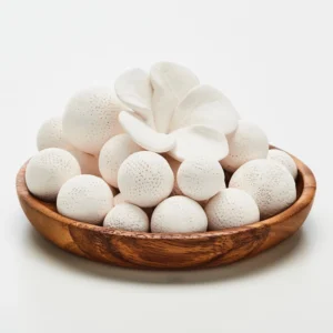 Diffuseur BALI | Plateau à parfumer en bois et billes de céramique blanche