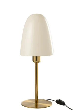 Lampe De Table Metal Blanc/Or