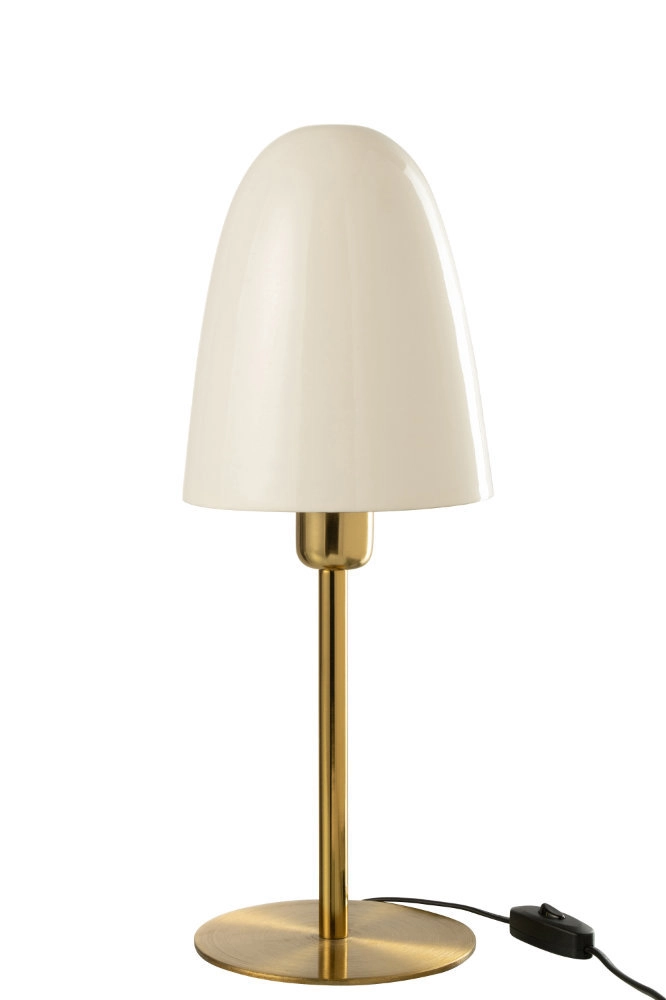Lampe De Table Metal Blanc/Or