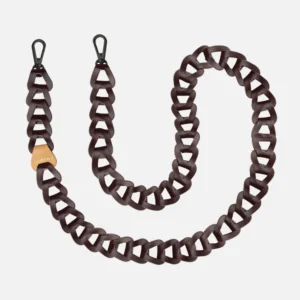 Mel cuir long - fait main aubergine