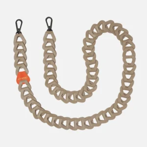 Mel cuir long - fait main gris