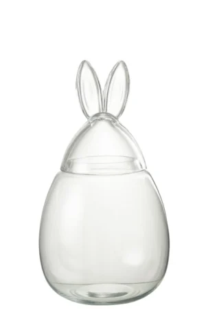 Pot Lapin Verre Transparent Large