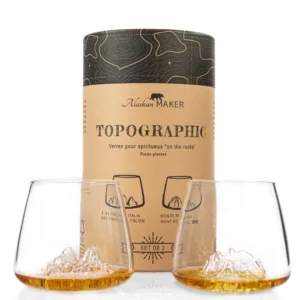 Set de 2 verres Topographic : Tre Cime Di Lavaredo & Mont Rosa