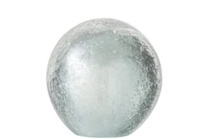 Presse Papier Flocons Verre Argent/Transparent Large