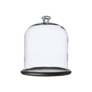 BELLA Cloche sur socle M, Clair/noir