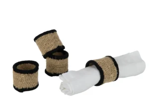 Set 6 Sous-verre Marie Herbes Marines Noir