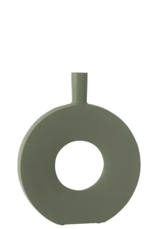 Vase Cercle Aluminium Vert
