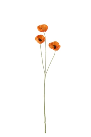 Coquelicot Tige Artificiel Orange