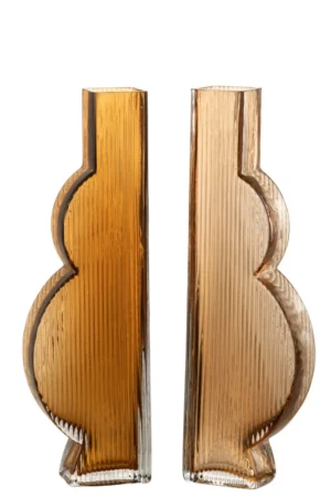 Vase Nino Verre Brun Large