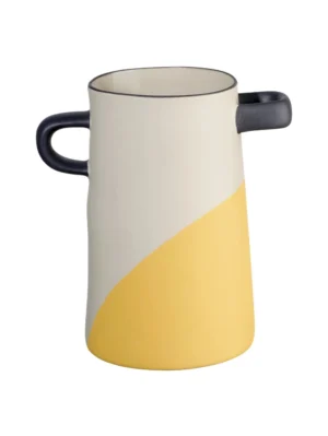 Vase, jaune trempé