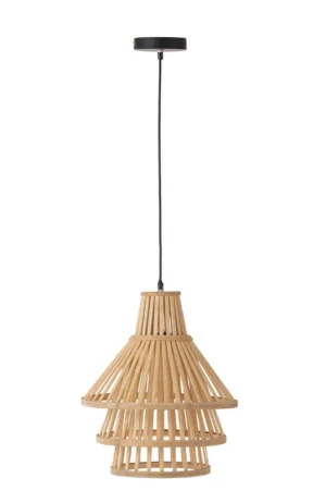 Suspension Luminaire A Couche Bambou Naturel Medium