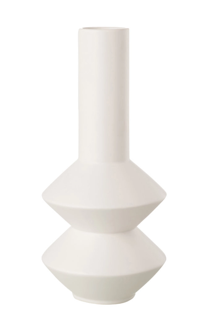 Vase Moderne Ceramique Blanc Large
