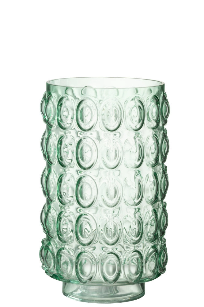 Vase Bulles Verre Vert Clair Large