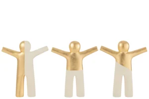 P'tit Maurice Resine Creme/Or Assortiment De 3