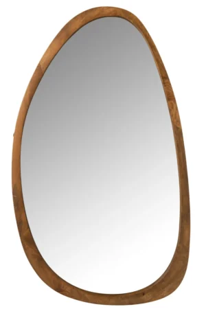 Miroir Vince Irregulier Bois De Manguier Marron