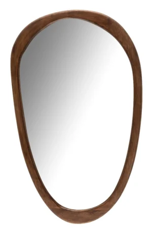 Miroir Irregulier Bois De Manguier Brun Fonce Large