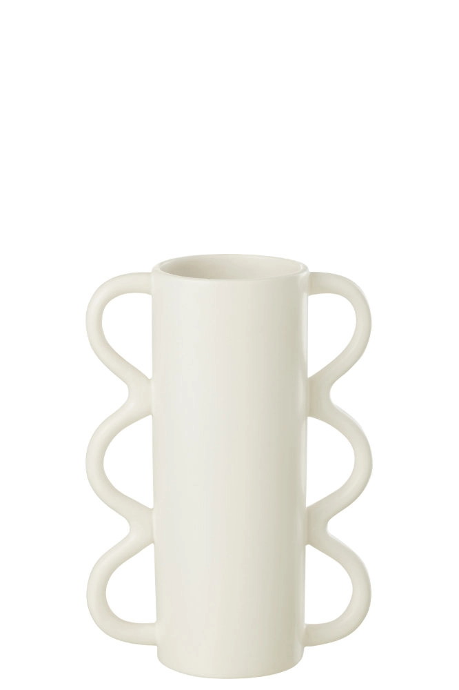 Vase Vague Anse Dolomie Blanc Small