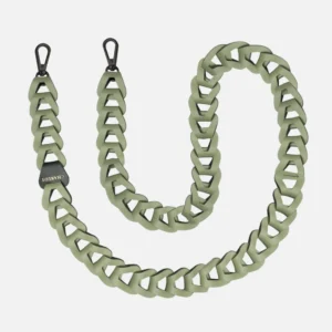 Mel cuir long - fait main vert