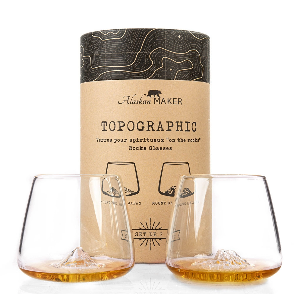 Set de 2 verres Topographic: Fuji & Denali