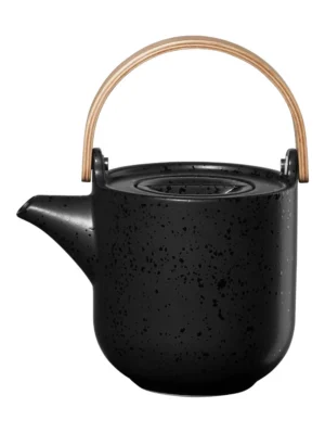 Théière avec l'anse en bois, kuro