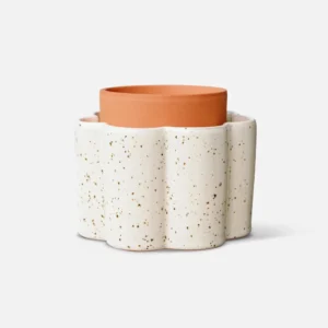 Pot autonome Paula - Blanc grainé