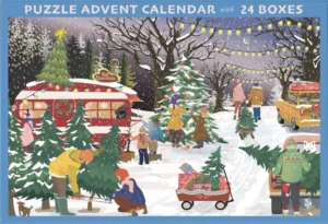 CHRISTMAS TREE & SNOWFLAKES - PUZZLE CALENDAR