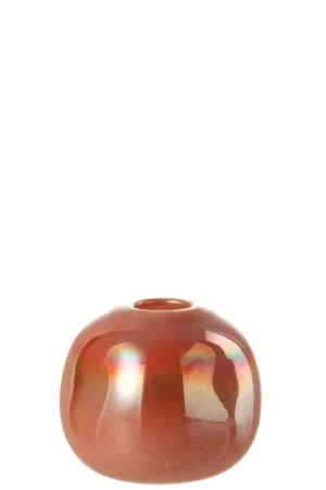 Vase Boule Verre Corail Medium