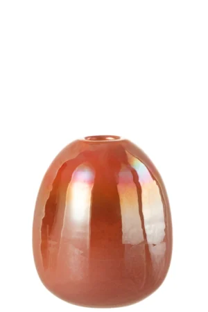 Vase Boule Verre Corail Small