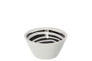 Bol bois de manguier noir/blanc Medium