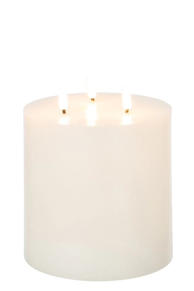 Bougie Led 3 Flammes Blanc Large