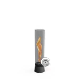 SPIN air 900 cheminée de table Noir verre fumée