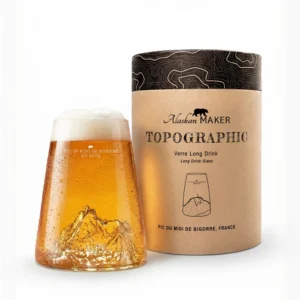 Verre design TOPOGRAPHIC : Pic du Midi de Bigorre