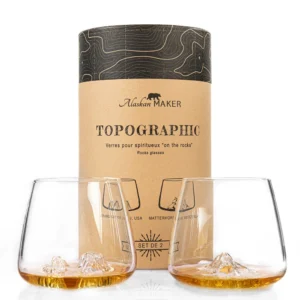 Set de 2 verres Topographic: Grand Canyon & Matterhorn