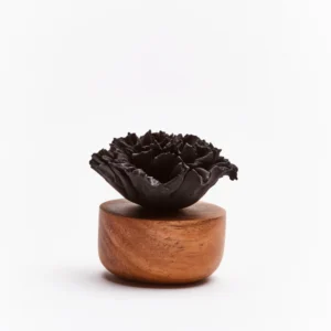 Diffuseur de parfum en bois et céramique noir Œillet du Japon