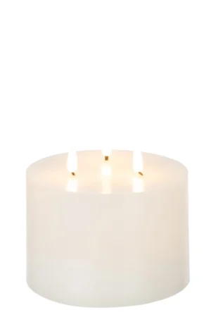 Bougie Led 3 Flammes Blanc Medium