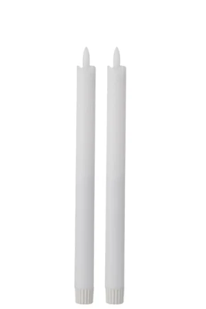 Boite 2 Bougie Led Longue Blanc Large