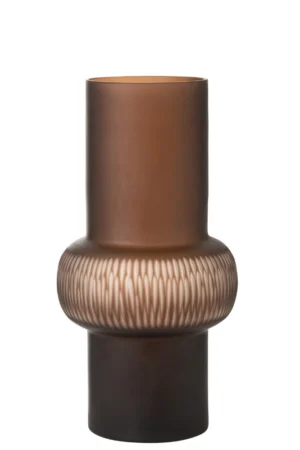 Vase Ligne Boule Verre Marron Large