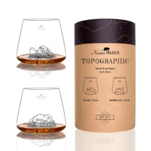 Set de 2 verres Topographic : Tofane & Marmolada