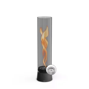 SPIN air 1200 cheminée de table Noir verre fumée