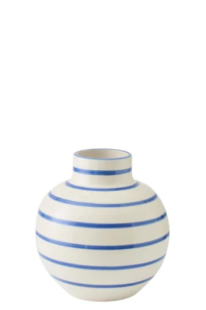 Vase Céramique Bleu/Blanc